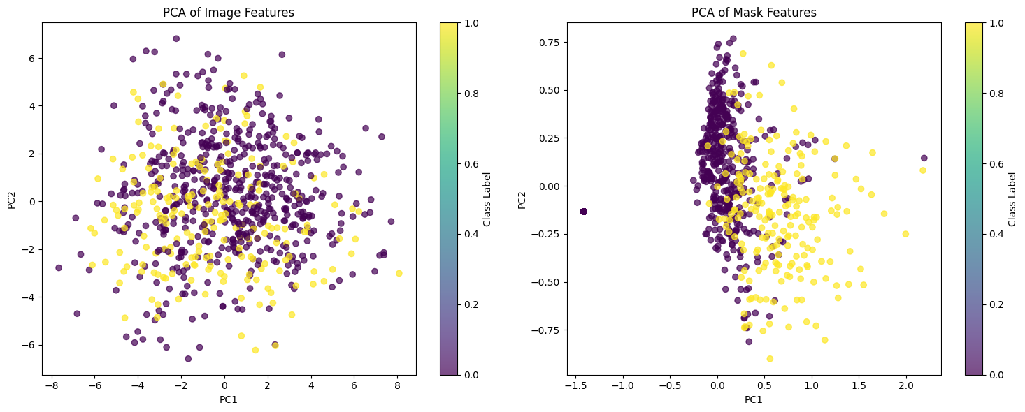 HW2: PCA of image and mask features